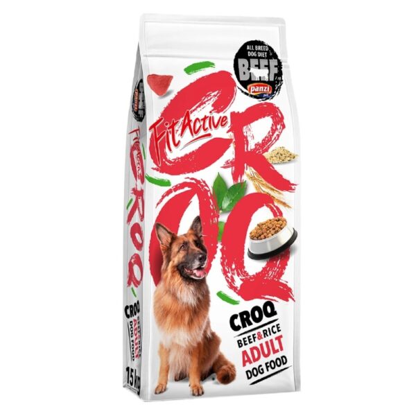 Panzi FitActive CROQ Premium Beef & Rice 15+2kg Panzi FitActive CROQ Premium Beef & Rice 15+2kg