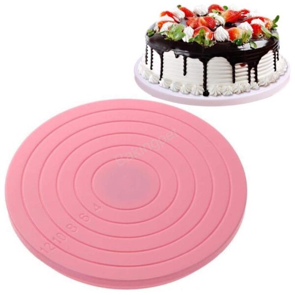 Kicsi forgatható tortaállvány-rózsaszín Kicsi forgatható tortaállvány-rózsaszín