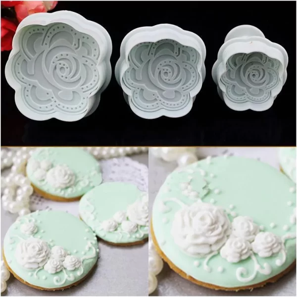 2023120621462646 3 darabos rugós fondant kiszúró forma-Rózsa
