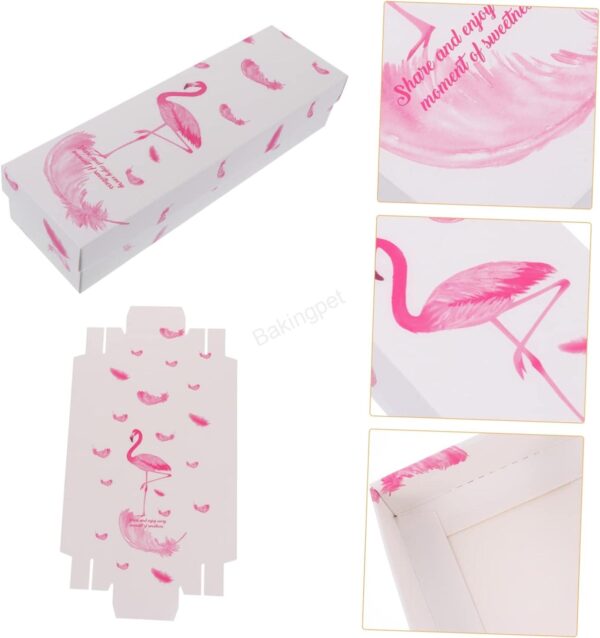 2023121508432462 Flamingós fehér macaron doboz-10 darab