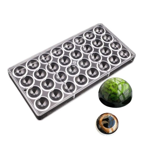 Polikarbonát bonbon forma-gömb alak 32 db Polikarbonát bonbon forma-gömb alak 32 db