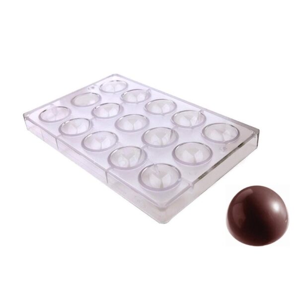Polikarbonát bonbon forma-gömb alak 15 db Polikarbonát bonbon forma-gömb alak 15 db
