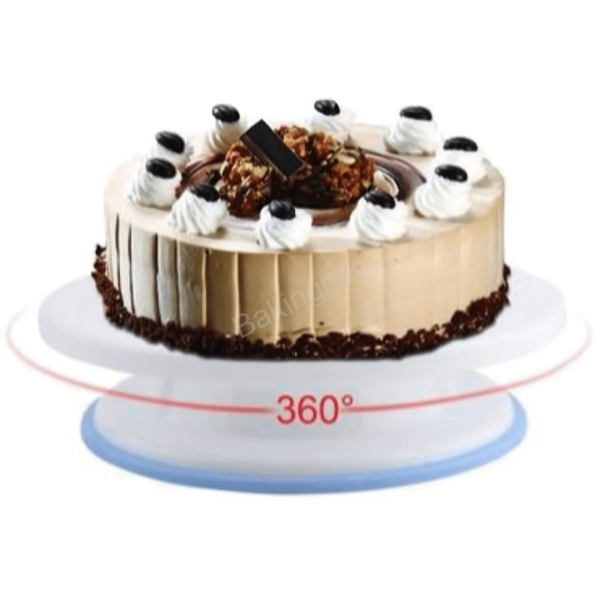 Műanyag forgatható tortaállvány, csipkés, csúszásgátló-27 cm Műanyag forgatható tortaállvány, csipkés, csúszásgátló-27 cm