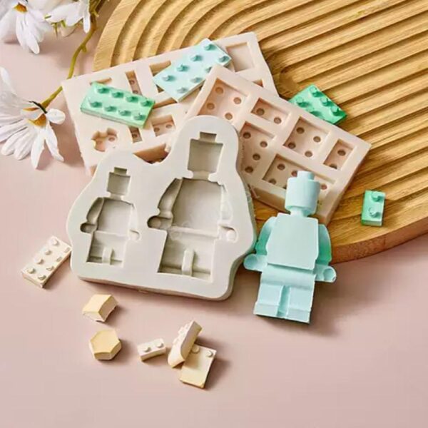 Szilikon fondant és marcipán mintázó-Lego figurák