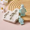 Szilikon fondant és marcipán mintázó-Lego figurák 10x10,5cm