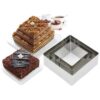 Fém tortaforma,mousse forma-3 darab négyzet