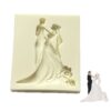 Szilikon fondant és marcipán mintázó-Esküvő 8x9cm