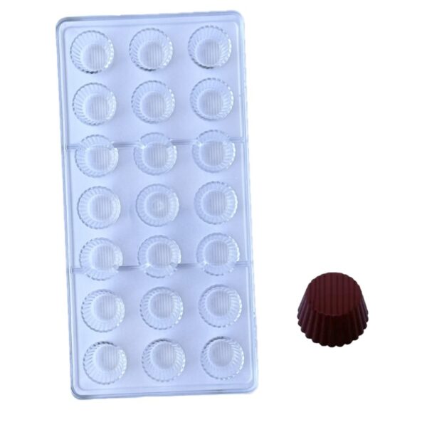 Polikarbonát bonbon forma-Tölcsér minta Polikarbonát bonbon forma-Tölcsér minta