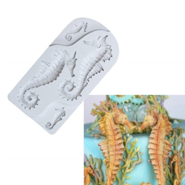 2024060514094685 Szilikon fondant és marcipán mintázó-Csikóhalak 6x11 cm