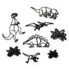Sziluett kiszúró szett-Dinoszaurusz téma 8 db