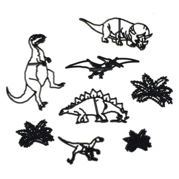 Sziluett kiszúró szett-Dinoszaurusz téma 8 db Sziluett kiszúró szett-Dinoszaurusz téma 8 db