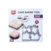 Fém tortaforma, mousse forma-4 darab puzzle