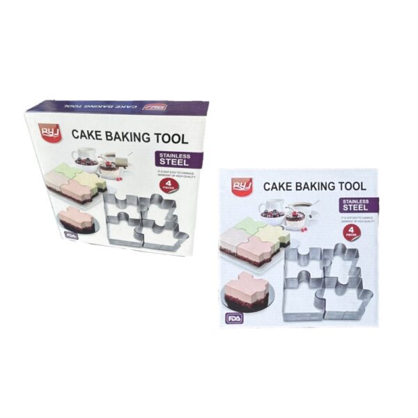 Fém tortaforma,mousse forma-4 darab puzzle Fém tortaforma,mousse forma-4 darab puzzle