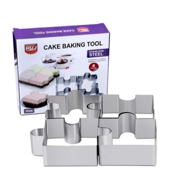 Fém tortaforma,mousse forma-4 darab puzzle Fém tortaforma,mousse forma-4 darab puzzle