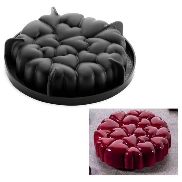 Szilikon mousse forma - 3D szív Szilikon mousse forma - 3D szív
