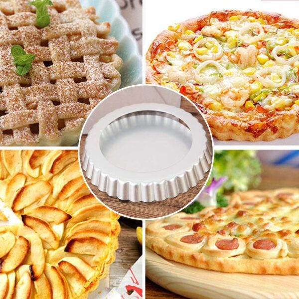 2024072908403713 Alumínium kivehető aljú kerek pite forma - 27,5 cm