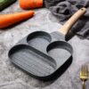 Tapadásmentes tojás és grillserpenyő-3 rekeszes