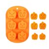 Szilikon Sütőforma - Halloween tök, 6 Részes
