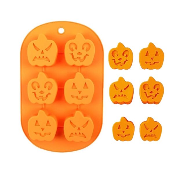 Szilikon Sütőforma - Halloween tök, 6 Részes Szilikon Sütőforma - Halloween tök, 6 Részes