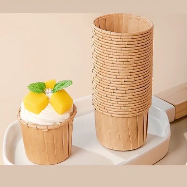 2024091411422096 Eldobható Muffin Poharak, Hőálló Cupcake - 24 db Több színben