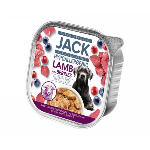 2024121414542932 Jack hipoallergén pástétom bárányhús bogyós gyümölcsökkel-150g