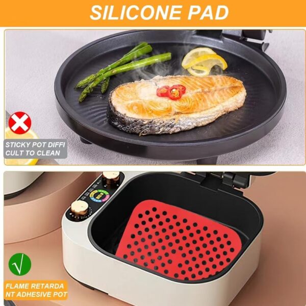 61UzBHRPo0L._AC_SL1000_ Négyzet Air Fryer Szilikon Alátét, Betét 21 cm