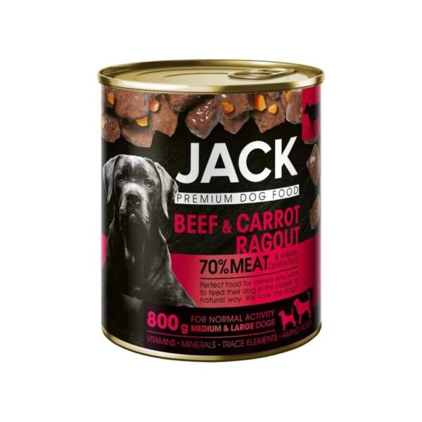 Jack kutya konzerv ragu marha-répa 800g Jack kutya konzerv ragu marha-répa 800g