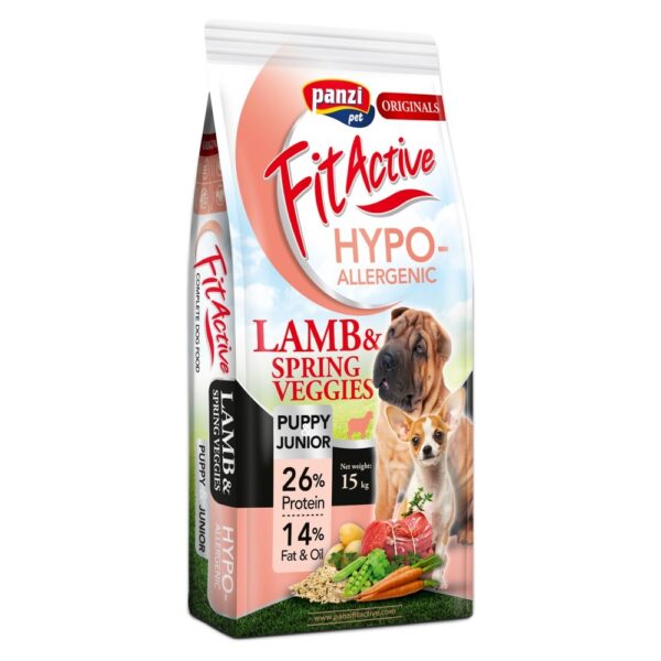 d08678ca230e294c08beaa0b76966bb7 FitActive ORIGINALS 4kg PUPPY&JUNIOR HYPOALLERGENIC Lamb&Spring Veggies