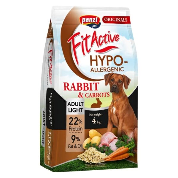 FitActive ORIGINALS 4kg Hypoallergenic ADULT LIGHT Rabbit and Carrots FitActive ORIGINALS 4kg Hypoallergenic ADULT LIGHT Rabbit and Carrots