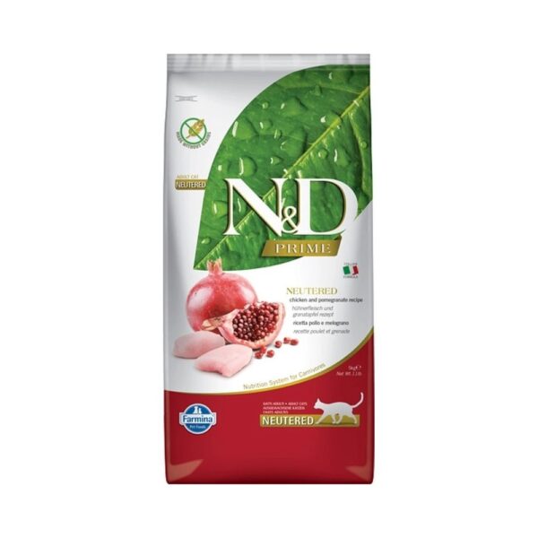 N&D Cat Prime Csirke & Gránátalma Adult Sterilised N&D Cat Prime Csirke & Gránátalma Adult Sterilised