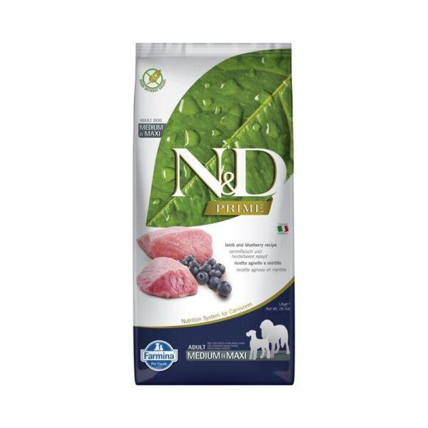 N&D Dog Prime bárány & áfonya adult medium & maxi 12kg N&D Dog Prime bárány & áfonya adult medium & maxi 12kg