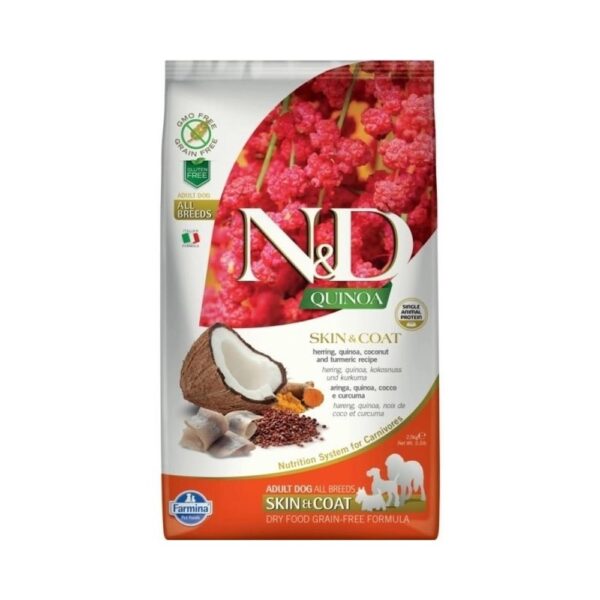 N&D Quinoa Dog Skin & Coat Hering 2,5kg N&D Quinoa Dog Skin & Coat Hering 2,5kg