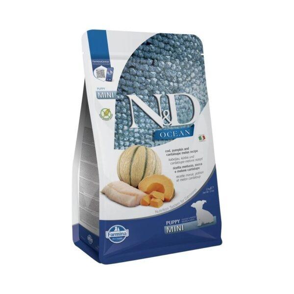 N&D Ocean Dog tőkehal,sütőtök & sárgadinnye Puppy mini 2,5kg N&D Ocean Dog tőkehal,sütőtök & sárgadinnye Puppy mini 2,5kg