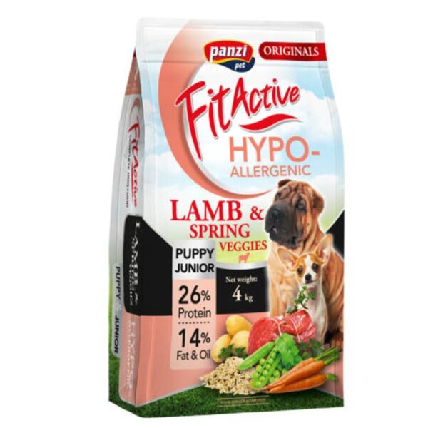d08678ca230e294c08beaa0b76966bb7 FitActive ORIGINALS 4kg PUPPY&JUNIOR HYPOALLERGENIC Lamb&Spring Veggies