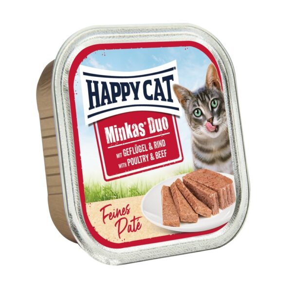 Happy Cat Minkas Duo Baromfi-Marha 16x100g Happy Cat Minkas Duo Baromfi-Marha 16x100g