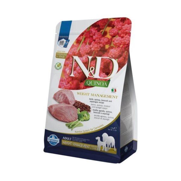 N&D Quinoa Dog Weight Management Adult Medium/Large bárány N&D Quinoa Dog Weight Management Adult Medium/Large bárány